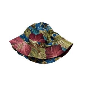 Vintage Banana Republic Safari Travel Co Bucket Hat Floral Print Cotton L H74